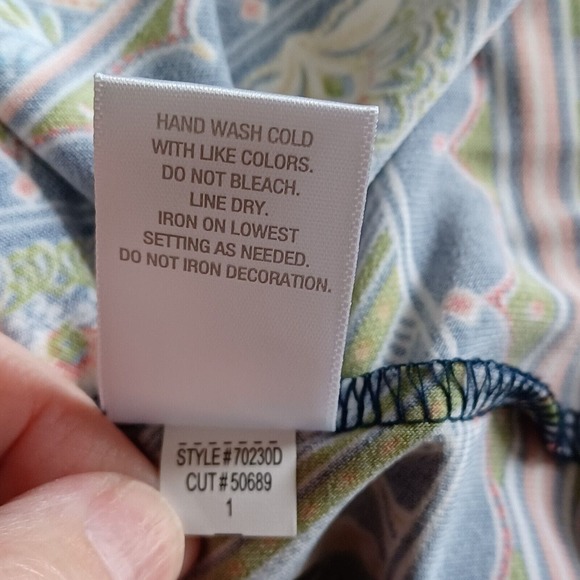 Westport 1962 Size 16 Boho Knit Shift Tie Neck Colorful Print Dress New - Picture 9 of 10